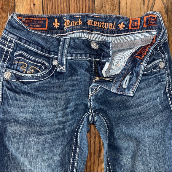 Rock Revival Women’s Denim Debbie Straight Designed in USA 98%Cotton Size 26 - Picture 4 of 15